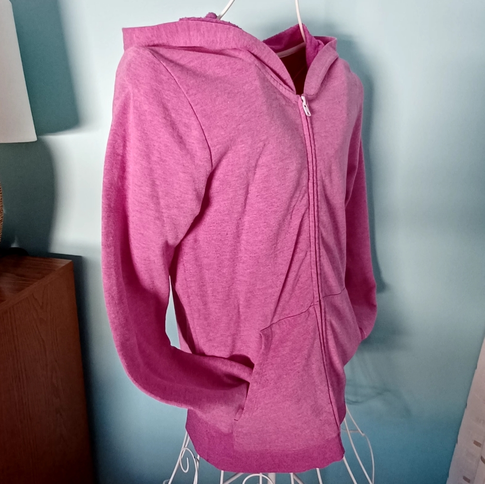 Hurley Heathered Raspberry Color Full Zip Hoodie - Women's Size Large - Picture 3 of 5